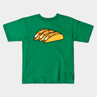 Three Tacos Food for Hungry Foodie Kids T-Shirt